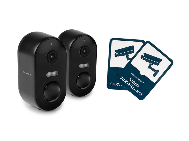 NEXSMART™ AIR3-B BATTERY SURVEILLANCE CAMERA - 2 PACK+STICKER