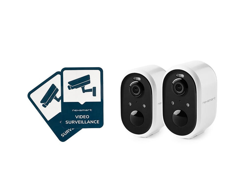 NEXSMART™ AIR4 BATTERY SURVEILLANCE CAMERA - 2 PACK+STICKER