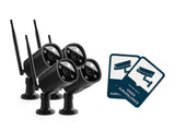 NEXSMART™ VISION5 PLUS 2K HD SURVEILLANCE CAMERA - 4-PACK + STICKERS